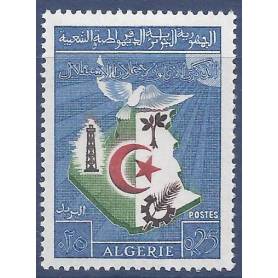 Timbre collection Algérie N° Yvert et Tellier 379  Neuf sans charnière