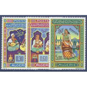 Timbre collection Algérie N° Yvert et Tellier 411/413 Neuf sans charnière