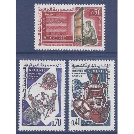 Timbre collection Algérie N° Yvert et Tellier 418/420 Neuf sans charnière