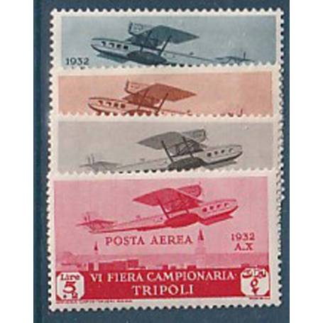 Timbre collection Tripolitaine N° Yvert et Tellier Pa 21/24 Neuf avec charnière