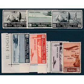 Timbre collection Tripolitaine N° Yvert et Tellier PA 43/49 Neuf sans charnière