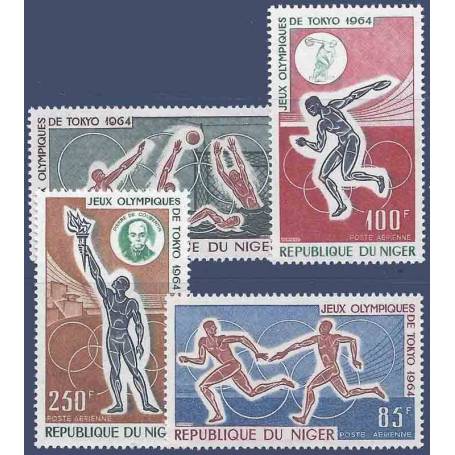 Timbre collection Niger N° Yvert et Tellier PA 45/48 Neuf sans charnière