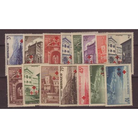 Timbre de collection de Monaco N°  200 a  214 - Neufs sans charnière - Cote : 400 E