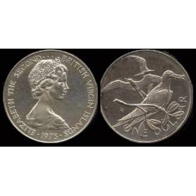 Piéce Iles Vierges : Frégate - 1 dollar argent 1975