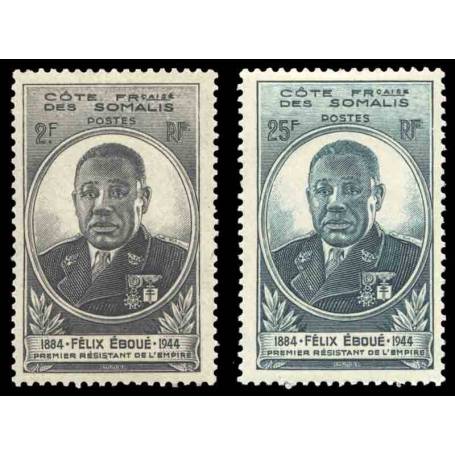 Timbre collection Cote des Somalis N° Yvert et Tellier 262/263 Neuf sans charnière