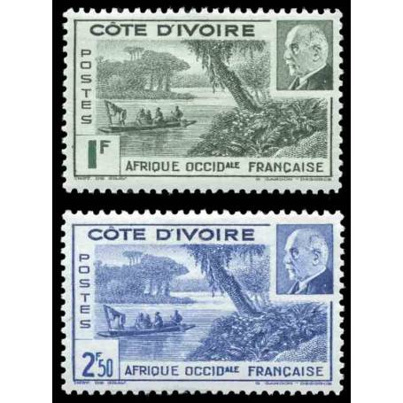 Timbre collection Côte d'Ivoire N° Yvert et Tellier 169/170 Neuf sans charnière