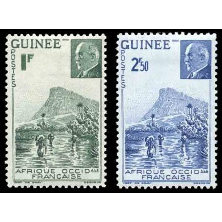 Timbre collection Guinée N° Yvert et Tellier 176/177 Neuf sans charnière