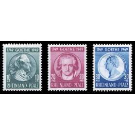 Timbre collection Rhénanie N° Yvert et Tellier 45/47 Neuf sans charnière