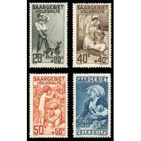 Timbre collection Sarre N° Yvert et Tellier 103/106 Neuf sans charnière