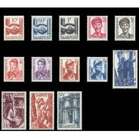 Timbre collection Sarre N° Yvert et Tellier 231/243 Neuf sans charnière