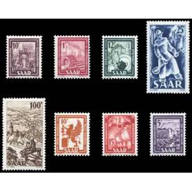 Timbre collection Sarre N° Yvert et Tellier 255/262 Neuf sans charnière