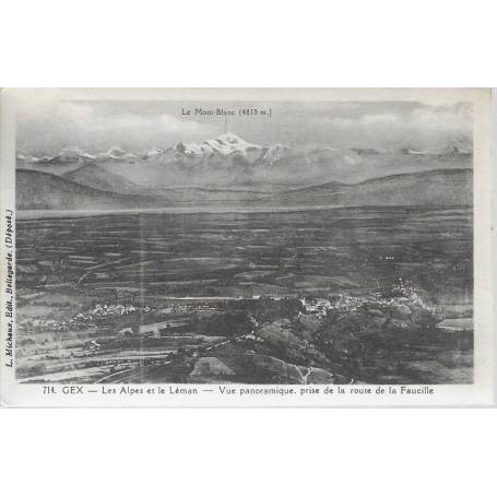 01 - Gex - Les Alpes et le Léman - Vue panoramique