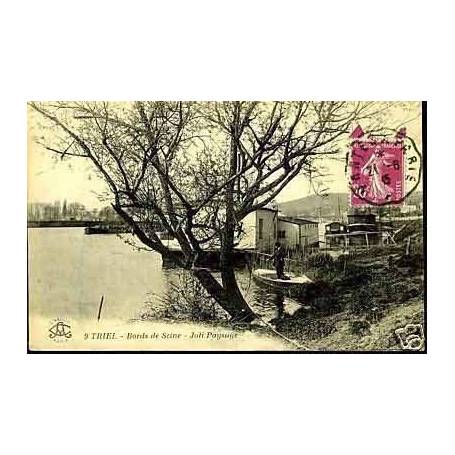 78 - Triel - Bords de Seine - Joli paysage - Pecheur