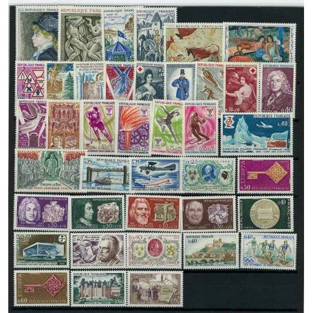 Timbres France 1968 en année complète neuve