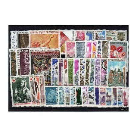 Timbres France 1973 en année complète neuve