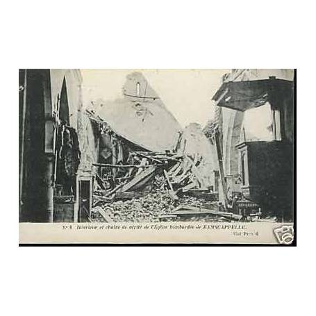 Belgique - L'Eglise bombardee de Ramscappelle