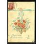 Bouquet de fleurs - Carte en Relief - Bonne annee