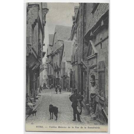 35 - Vitré - Vielles maisons de la rue de la Beaudrairie - Chien