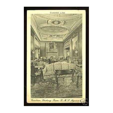 Cunard Line - Carolean smoking room - HMS Aquitania