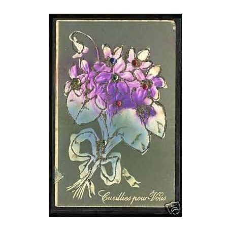 Fleurs cueillies pour vous - Carte en relief