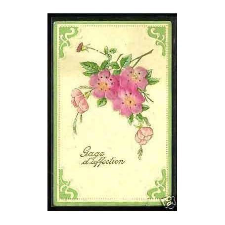 Fleurs en ajoutis - Gage d'affection - Carte en relief