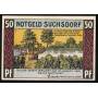 Notgeld Suchsdorf 1921 50 Pfennig armoiries sur l'approche des arbres des Danois