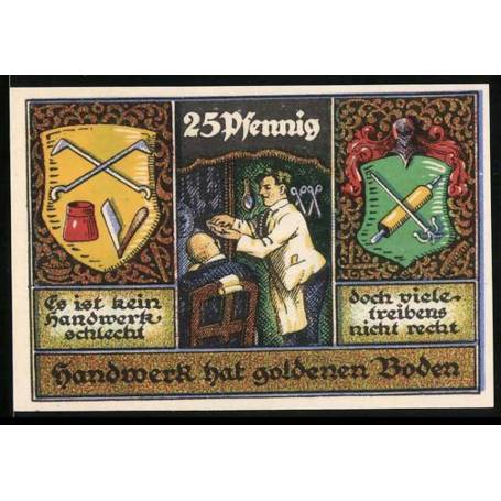 Notgeld Stolzenau 1921 25 Pfennig Coiffeur et Barbier