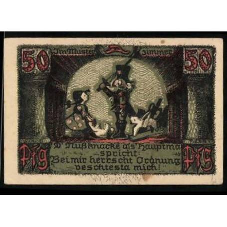 Notgeld Sonneberg Thur 1922 50 Pfennig Casse-Noisette en capitaine