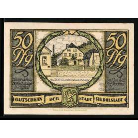 Notgeld Rudolstadt 1922 50 Pfennig Fonderie de cloches historique