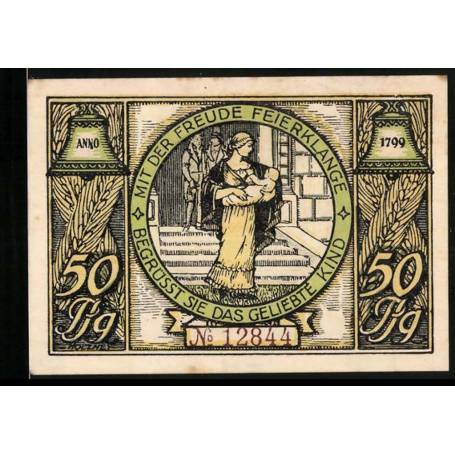 Notgeld Rudolstadt 1922 50 maisons de jardin Pfennig Lengefeld