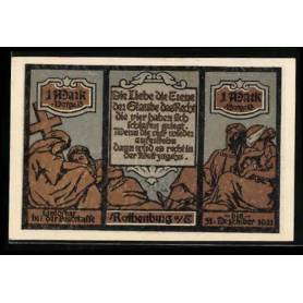 Notgeld Rothenburg Ob Der Tauber 1921 1 scene biblique Mark Justitia street view