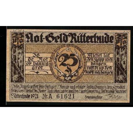 Notgeld Ritterhude 1921 25 Pfennig Vue du chateau