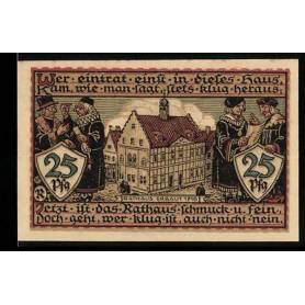 Notgeld Raguhn 25 Hotel de ville de Pfennig Construit en 1716