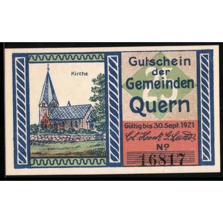 Notgeld Quern 25 Pfennig Lot a l'eglise