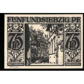 Notgeld Paderborn 1921 75 rue Pfennig citoyens du parti a la fontaine