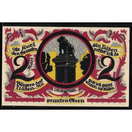 Notgeld Osnabruck 1921 2 Mark Caniche Lion