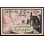 Notgeld Oberwesel Am Rhein 1921 25 Pfennig Vue de la ville avec les ruines