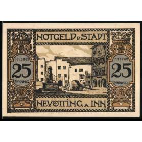 Notgeld Neuotting A. Inn 1921 25 Place Pfennig avec monument