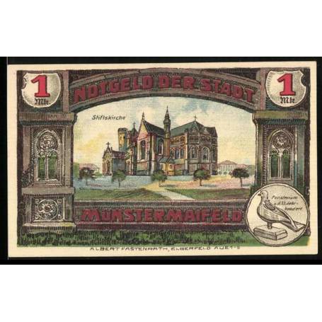 Notgeld Munstermaifeld 1921 1 Mark Vue De La Collegiale