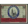 Notgeld Lubeck 50 Pfennig Nordic Week Sample Show 1921 Armoiries de la ville de Lubeck