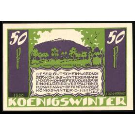 Notgeld Konigswinter 1921 50 Pfennig Kurhotel Auf dem Petersberg