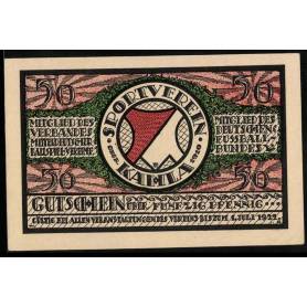 Notgeld Kahla 1921 50 Pfennig 3 Tournoi de hockey a six joueurs d'Allemagne centrale