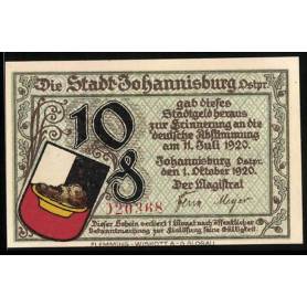 Notgeld Johannisburg / Ostpr 1920 10 Pfennig La mairie