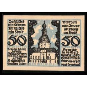 Notgeld Jever 1921 50 Pfennig Vue De L'Hotel De Ville