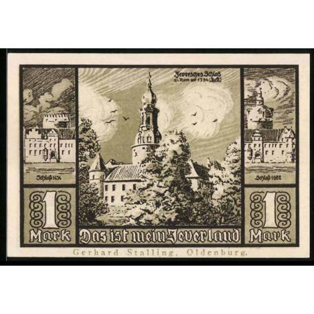 Notgeld Jever 1 Mark Jeverssches Chateau Et Armoiries