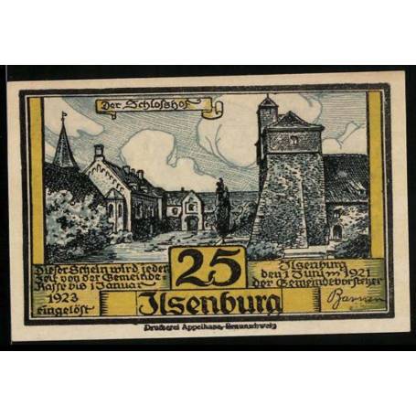 Notgeld Ilsenburg 1921 25 Pfennig Lot Dans La Cour Du Chateau