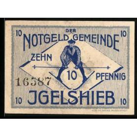 Notgeld Herisson Shib 1921 10 Pfennig Skieur Dans La Neige