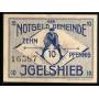 Notgeld Herisson Shib 1921 10 Pfennig Skieur Dans La Neige