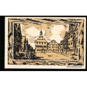 Notgeld Grunberg I H 1922 1 Place du Marche Avec Hotel de Ville