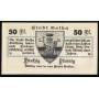 Notgeld Gotha 1917 50 Pfennig Eveque sur les armoiries de la ville